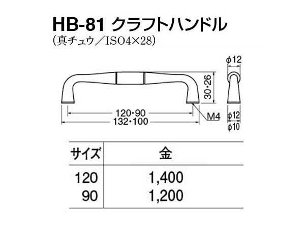 HB-81 クラフトハンドル 金